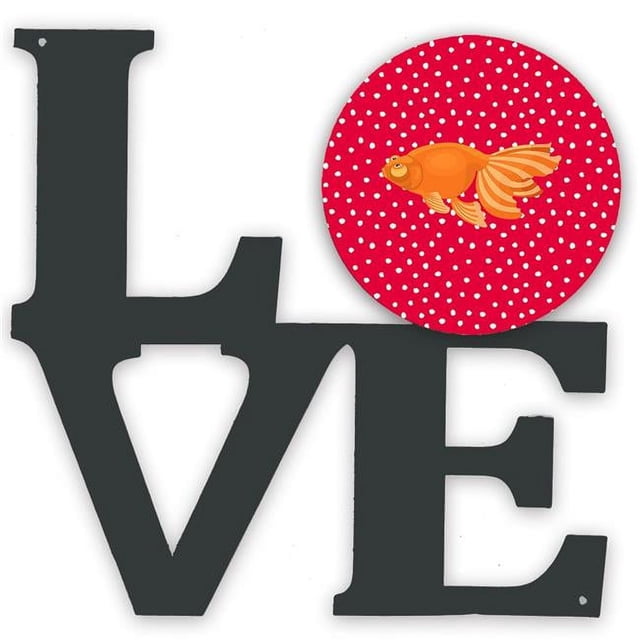 Carolines Treasures Celestial Eye Goldfish Metal Artwork Love Wall-Decor, Multicolor
