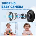 thumbnail image 3 of Monitor para bebé HelloBaby 5.5" 720P 2 cámaras sin WiFi, 3 of 7