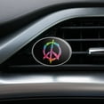 thumbnail image 2 of Tie Dye Peace Sign Car Air Freshener Vent Clip, 2 of 3