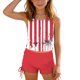 thumbnail image 3 of Odeerbi Niñas Día de La Independencia Traje de Baño de 2 Piezas Patriotic Tank Top Con Sostén Pad & Boyshort Bottom Baño Seco Rápido, 3 of 9