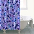 thumbnail image 4 of Purple Butterfly Pattern Shower Curtain 72"x72" ,Bathroom Decorative Shower Curtains Set with 12 Hooks,Modern Waterproof Washable Shower Curtain, 4 of 6