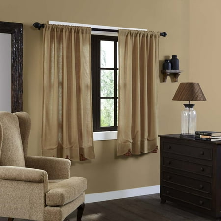 Vhc Brands Burlap Curtain Panel Pair Walmart Com