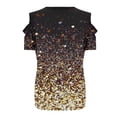 thumbnail image 2 of Gibobby Playera Manga Corta para Mujer Camiseta manga corta con cuello redondo y hombros descubiertos para mujer para uso informal(Negro,G), 2 of 5