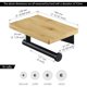 thumbnail image 2 of Black Adhesive Toilet Paper Holder with Bamboo Shelf, No-Drill Wall-Mounted SUS304 Stainless Steel Roll Holder, 2 of 5