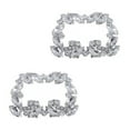 thumbnail image 3 of OFFIGAM Crystal Metal Shoe Clips 1 Pair - Clip On Shoe Embellishments for Women and Girls, Decorative Accessories, 3 of 7