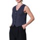 thumbnail image 4 of CHALECO FORMAL DE NEGOCIOS SIN MANGAS DE LINO PARA MUJERES INSPIRAR CHIC, CON BOTONES Y CUELLO EN V, TAMAÑO L, AZUL OSCURO, 4 of 5