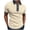 Beige, variant on Mens Waffle Shirts Casual Quarter Zip Short Sleeve Colorblock Golf Shirt Moisture Wicking Slim Fit Collared T-Shirt