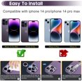 thumbnail image 3 of for iPhone 14 Pro 6.1 inch /14 Pro Max 6.7 inch Camera Lens Protector, Set with Diamonds Bling Camera Cover Tempered Glass for iPhone 14 Pro Max /14 Pro [Perfectly Fit] - Diamond Purple, 3 of 5
