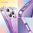 thumbnail image 3 of ELEHOLD Clear Case for iPhone 16 Pro Max, Full Body Rugged Case Built with Screen Protector,Soft TPU Bumper Gradient Feather Design Case,Purple, 3 of 6