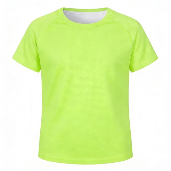 TGPMGRZ Swim Shirts for Boys Short Sleeve UV Protection Kids Athletic T-Shirts Summer Beach Light Green 7-8 Years