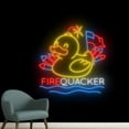 thumbnail image 3 of Handmadetneonsign Happy Firequacker Duck Neon Sign, Independence Day Wall Art Decor, Independence Day Wall Decor, 3 of 5