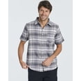 thumbnail image 3 of Real Essentials 3 Pack: Men's Regular-Fit Short Sleeve Woven Button Down Shirt with Pocket (Available in Big & Tall), 3 of 7