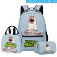 thumbnail image 1 of Singing Monsters Backpack 3-piece Boy Girl Large Capacity School Bag Shoulder Bag Pencil Case Suitweek, 1 of 4