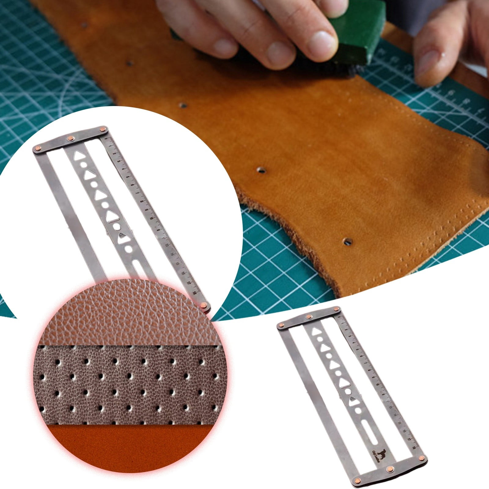 CanGonggg Adjustable Leather Hole Punch For Woodworking Versatile Crafting Companion For And DIY Projects Ideal For Leather Fabric And More Digital Protractor 8 Create And Play Happy Architect