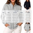 thumbnail image 2 of FchengtaiS Womens Zip Up Stand Collar Jackets Long Sleeve Lightweight Coat Fall Casual Loose Outerwear with Pockets, 2 of 6