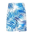 thumbnail image 6 of KIHOUT Men's Hawaiian Palm Print 2-in-1 Swim Trunks - 95% Polyester 5% Spandex, Drawstring Elastic Waist, Lined with Pockets for Beach, Pool and Summer Casual Wear, 6 of 6