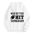 thumbnail image 4 of MHFRRA Sudadera con Capucha Informal para Hombre, Estilo Jersey de Fútbol para El Día Del Partido, Holgada, Cómoda y Suave, de Manga Larga, para Otoño E Invierno, para Uso Diario Al Aire Libre Blanco, 4 of 4