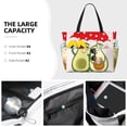 thumbnail image 5 of Yiaed Avocado Lovers Wearing Umbrella Print Large Capacity Beach Travel Bag - Waterproof Zipper Vacation Tote for Sandproof Storage, and Camping, 5 of 5
