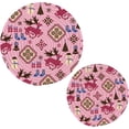thumbnail image 7 of SKYSONIC Winter Purple Deer Pot Holders Trivets, 2 Pcs Heat Resistant Trivets,Xnas Snowman Embroidery Cotton Thread Weave Mats for Hot Pads Pans Pot Bowl Teapot for Kitchen Decor, 7 of 7