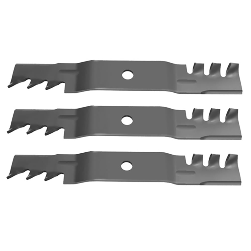 3) Toothed Mulching Blades Fits John Deere LX277, X320, GT235