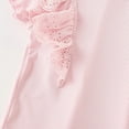 thumbnail image 6 of Toddler Girls Double Lace T-Shirt Round Neck Shirt Cute Little Girl Ruffle Kids Tops 2-3Years Pink, 6 of 9