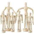 thumbnail image 1 of LEEYNEER 6 Pcs Mannequin Modèle en Bois avec Support Flexible Articulé, 1 of 6