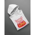 thumbnail image 3 of Baby Pig Love Hoodie Women -Image by Shutterstock, Female x-Large, 3 of 4