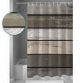 thumbnail image 4 of Retro Dark Grey Stripe Shower Curtain, 66" x 72", Peeling Paint Effect Texture Waterproof Bathroom Curtain Washable Shower Curtain Set with 12 Hooks, 4 of 6