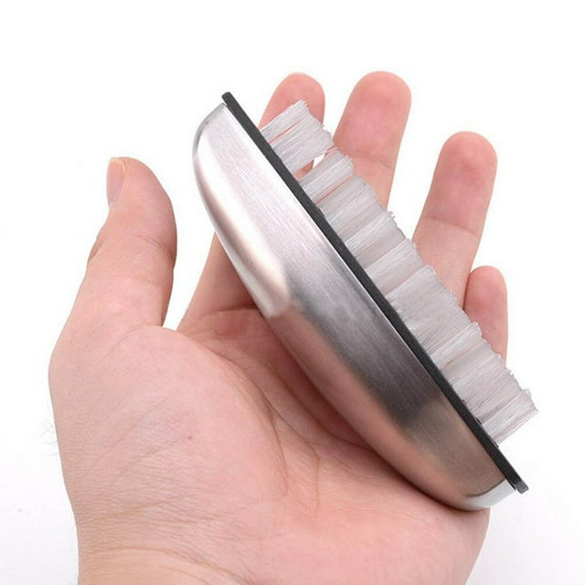 Brosse à Main Brosse de Nettoyage à Main en Acier Inoxydable Petite Brosse à Ongles
