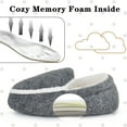 thumbnail image 2 of NHU Boys Slippers Cozy Memory Foam House Shoes Indoor Outdoor Slip on Bedroom Slippers Grey Big Kid 2-3, 2 of 5