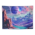 thumbnail image 5 of Shiartex  Planet Tapestry Galaxy Space Tapestry Mountain Tapestry Fantasy Aesthetic Tapestry Magic River Landscape Tapestry Wall Hanging for Bedroom  Painting, 5 of 6
