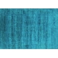 thumbnail image 1 of Ahgly Company Machine Washable Indoor Rectangle Oriental Turquoise Blue Industrial Area Rugs, 2' x 4', 1 of 4