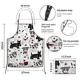 thumbnail image 3 of Scribble Dogs Apron-Garden Aprons for Women with Pockets-Cotton Linen Waterproof Kitchen Cooking Gardening Aprons Adjustable for Kitchen,Cooking,BBQ and Salon 33x27 Inch, 3 of 7
