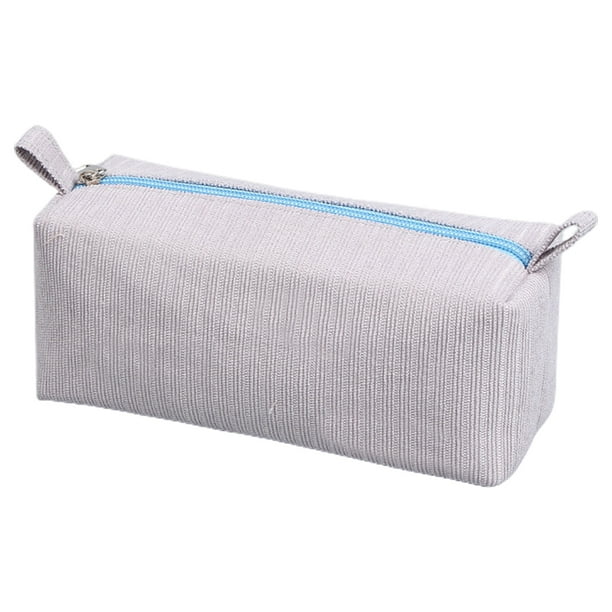 Bolsa de maquillaje, bolso de viaje, neceser, organizador, bolsa de cosméticos con cremallera, gris claro