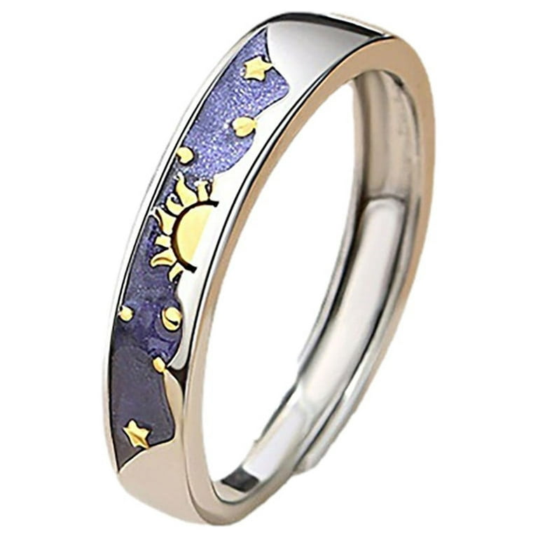 Stary Nightfall Silver Ring with Sparkling Diamonds – Divat