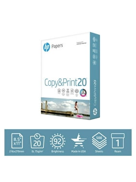 HP Printer Paper, Copy & Print 20lb, 8.5x11, 1 Ream, 500 Sheets