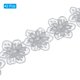 thumbnail image 3 of Cinta de flores Uxcell de 1 yarda, paquete de 2 cintas de encaje floral con borde de perlas, estilo 1, gris, 3 of 6