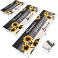 thumbnail image 2 of Sunflower Kitchen Mat Set of 3, Yellow Sunflower Kitchen Rugs and Mats Non-skid Washable Kitchen Floor Mats for in Front of Sink, Country Farmhouse Sunflower Kitchen Decor and Accessories(Black White), 2 of 6