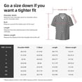 thumbnail image 3 of PAYOHTO Black White Diagonal Stripes Mens Hawaiian Casual Short-sleeved Shirt Tropical Summer Beach Button Down Shirts, 3 of 7