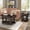 Espresso + Rubber Wood, variant on 42 Inch Oval Wood Coffee Table with Open Storage Shelf, 2-Tier Solid Rubber Wood Cocktail Table for Living Room, Cherry