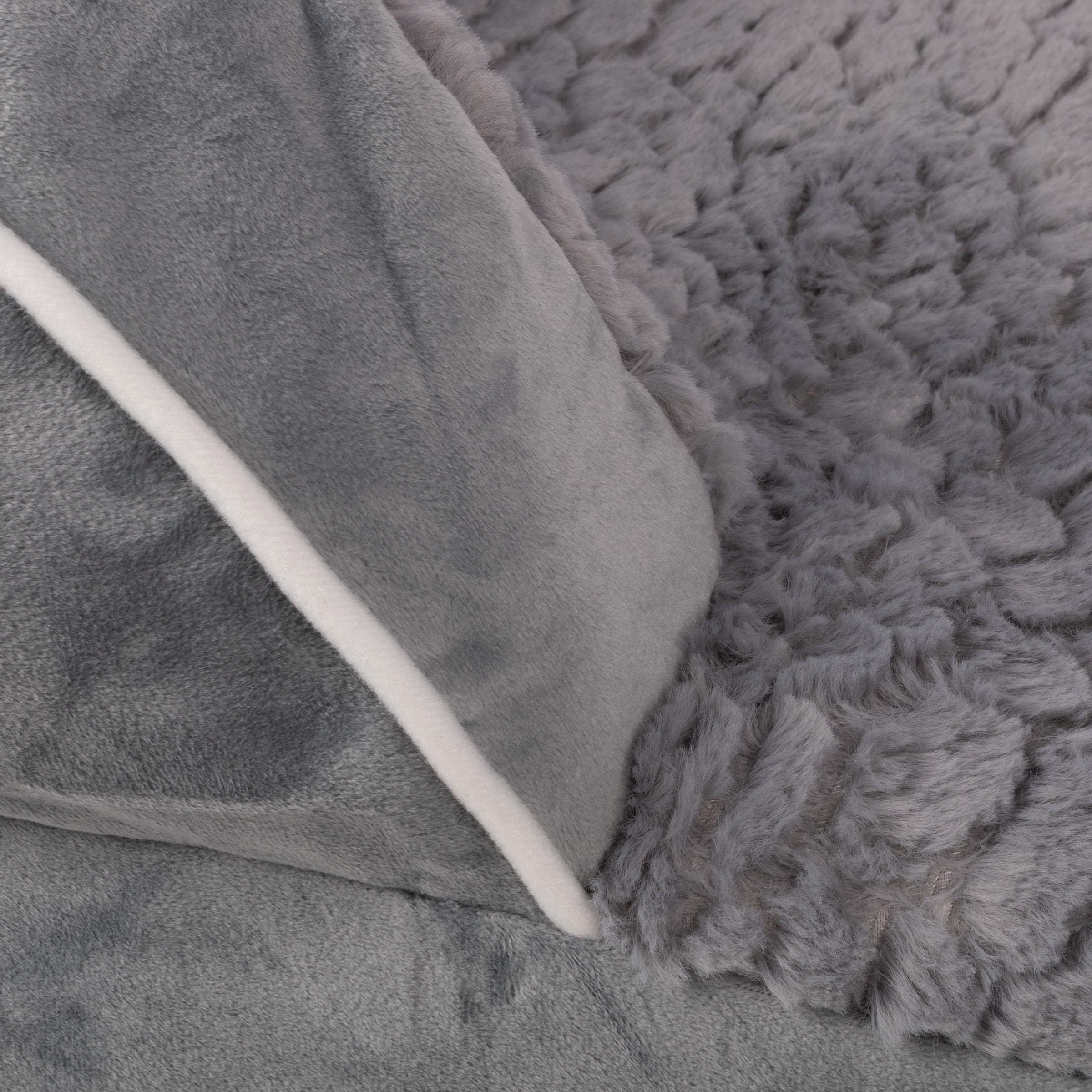 PETMAKER Orthopedic Dog Bed with Bolster and Removable Washable Cover, Gray
