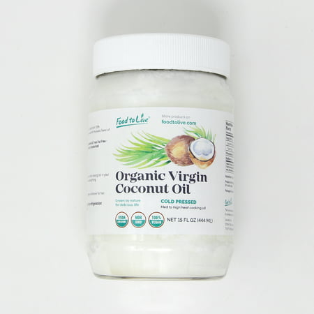 Organic Virgin Coconut Oil, 15 fl oz - Non-GMO, Raw, Pure, Cold-Pressed, Unrefined, Vegan, Bulk - by Food to