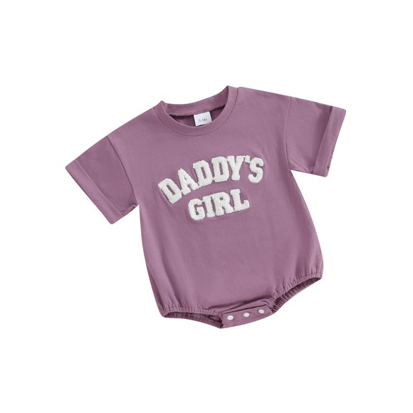 Sylvamorning 3 m 6 m 12 m 18 m Barboteuse Décontractée pour Bébé Fille à Manches Courtes Motif de Lettres Col Ras du Cou Justaucorps Nouveau-Né Nourrisson Été Mignon Vêtements Quotidiens