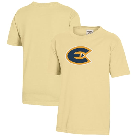 Youth  Gold Wisconsin Eau Claire Blugolds Logo Comfort Wash T-Shirt