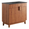thumbnail image 3 of Modway Miles 36" Wood Bathroom Vanity with Tapered Legs in Black/Walnut, 3 of 11