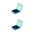 thumbnail image 2 of Youkk Pill Box Portable Tablet Storage Container Dispenser Organizer Suitcase Blue 2Set, 2 of 6