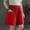 *Red, variant on ClodeEU Women's Straight Leg Cargo Shorts with Pockets ,Loose Fit Casual Summer Shorts Mint Green,Womens Plus M