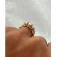 thumbnail image 3 of vylahjewellery 10K Rose Gold Twisted Wedding Ring Round Moissanite Three Stone Engagement Anniversary Ring Unique Round Vintage Bridal Ring Anniversary Ring for Women, 3 of 7