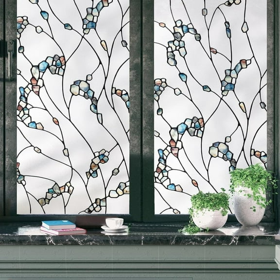 Artscape Elements 24" x 36" Window Film with Stained Glass Design
