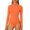 Orange, variant on itvber Women's Turtle Neck Slim Fit Long Sleeve Tops Bodysuit Jumpsuit Orange